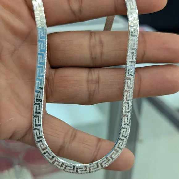 925 Sterling Silver Herringbone Chain 5.2mm 16 inch